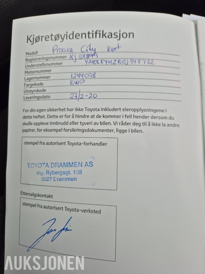 Toyota ProAce City Comfort, Kun 81648 km, Ledbar, velholdt.