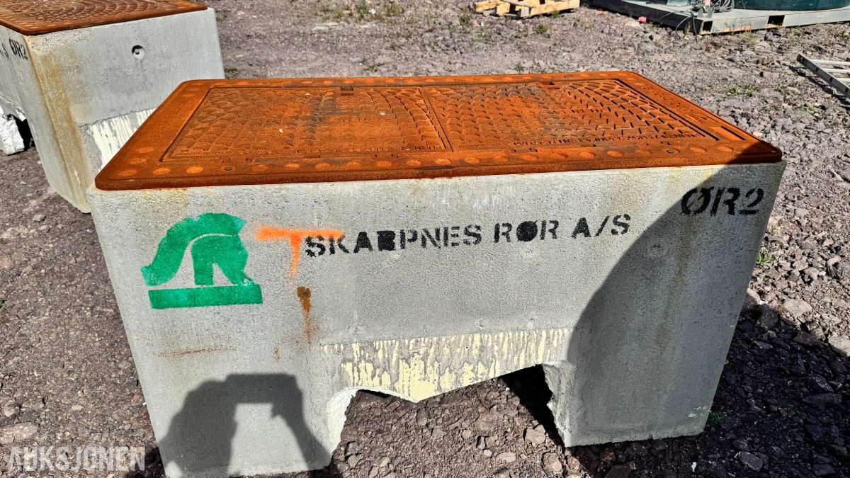 5 stk kabelkummer fra Skarpnes med Furnes D400 støpejernslokk