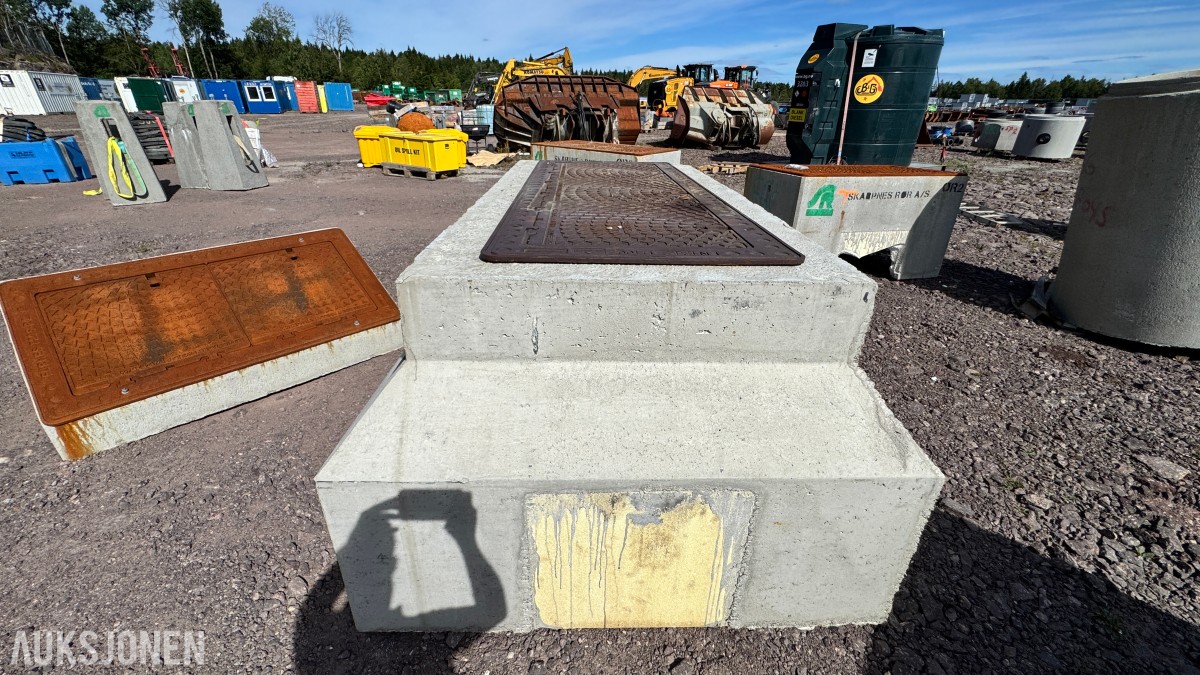 5 stk kabelkummer fra Skarpnes med Furnes D400 støpejernslokk