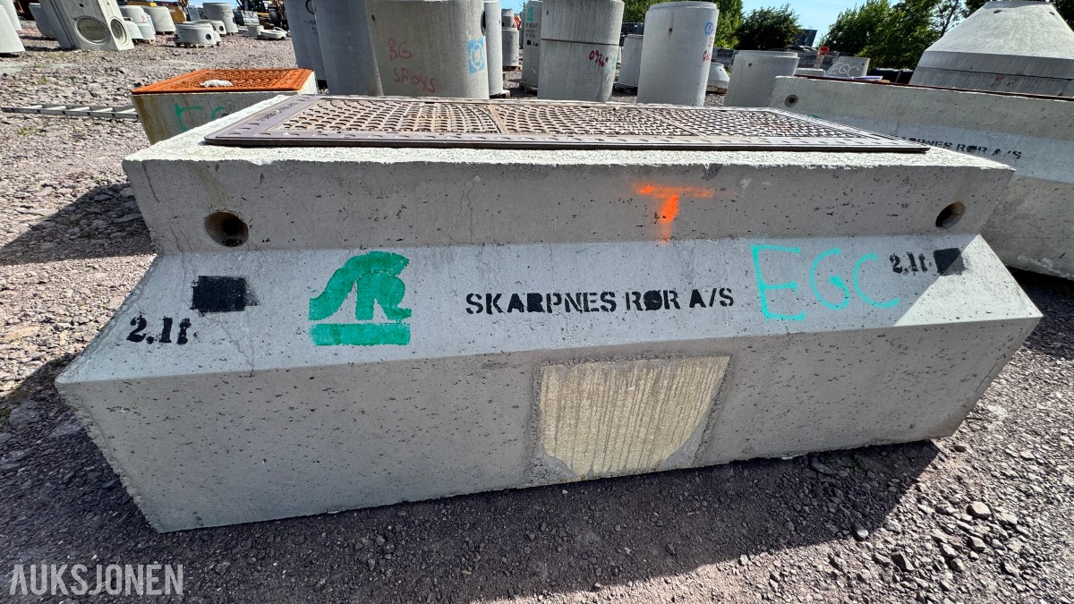 5 stk kabelkummer fra Skarpnes med Furnes D400 støpejernslokk