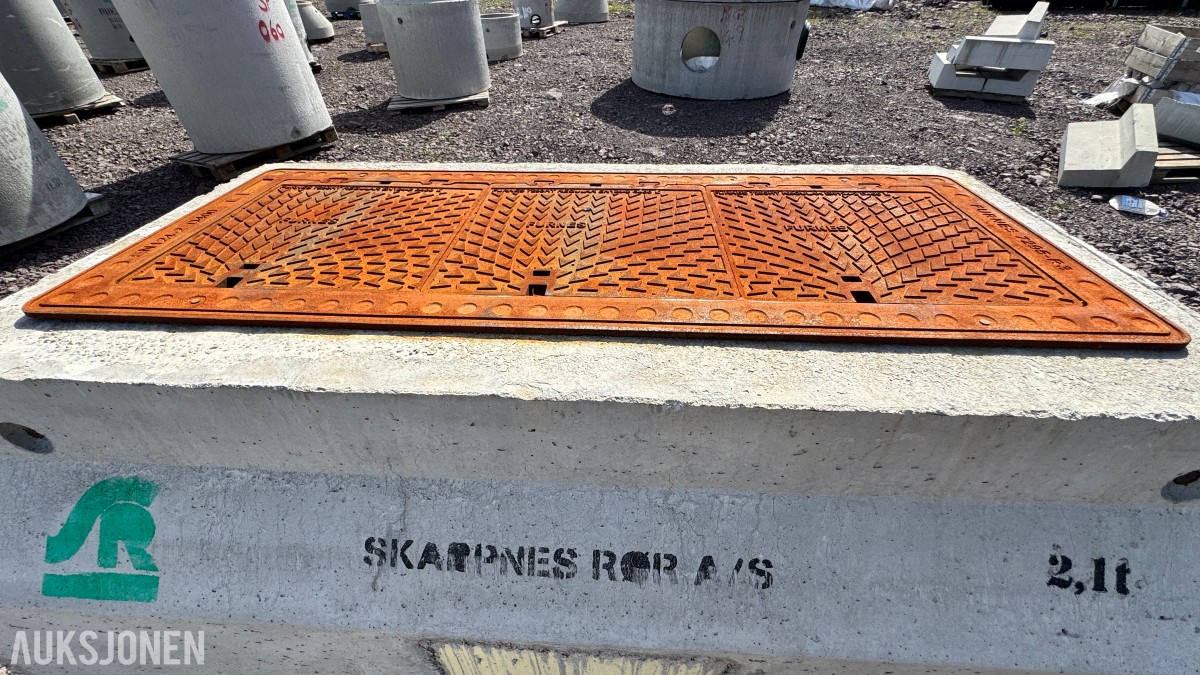 5 stk kabelkummer fra Skarpnes med Furnes D400 støpejernslokk