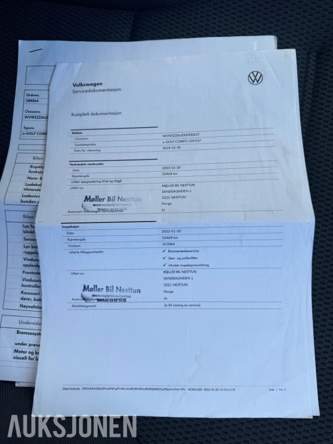 2019 Volkswagen E-Golf 136hk automat 103000km EU OK 07.2028
