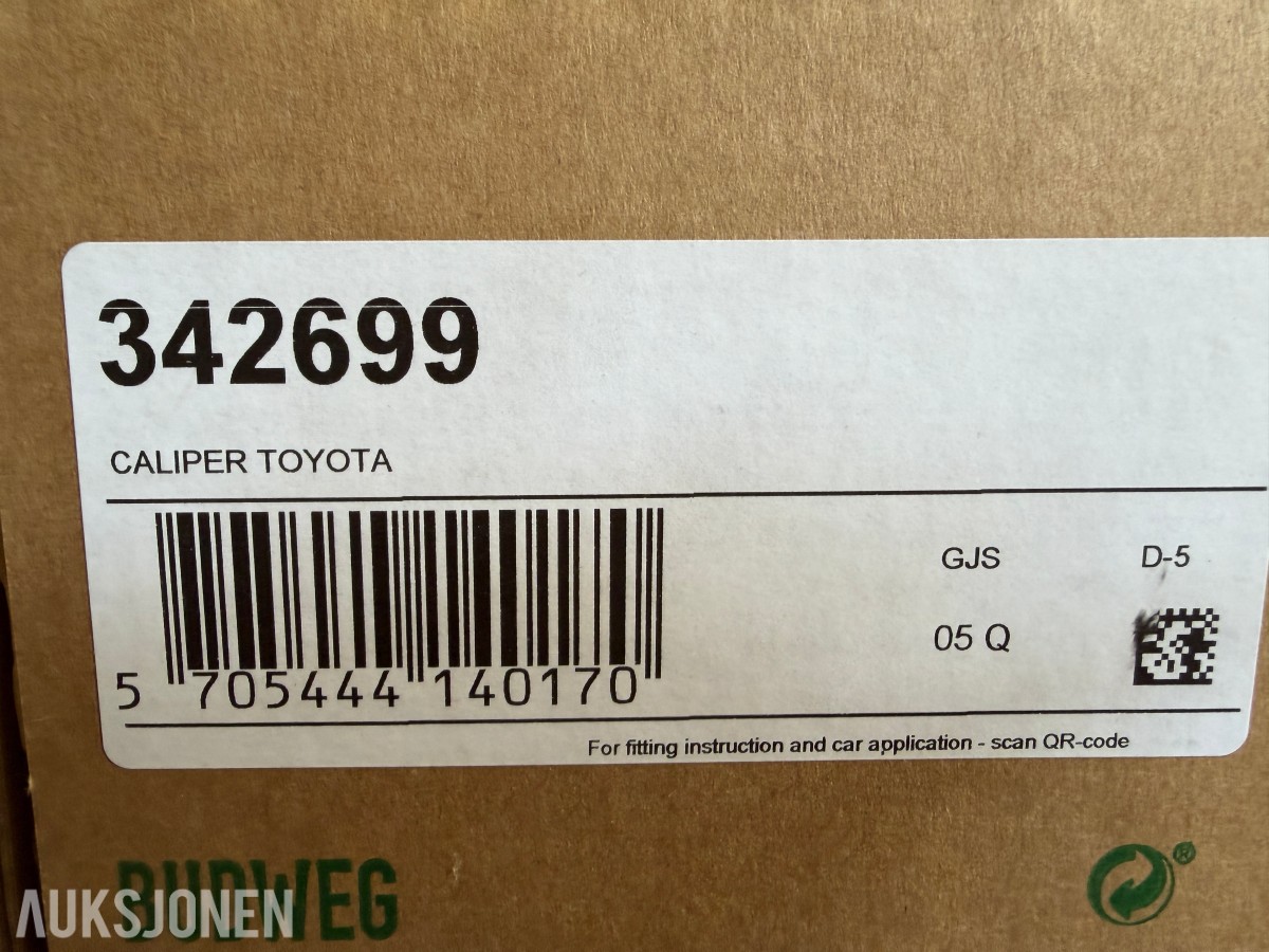 TOYOTA – STORT VARELAGER MED NYE BREMSEDELER