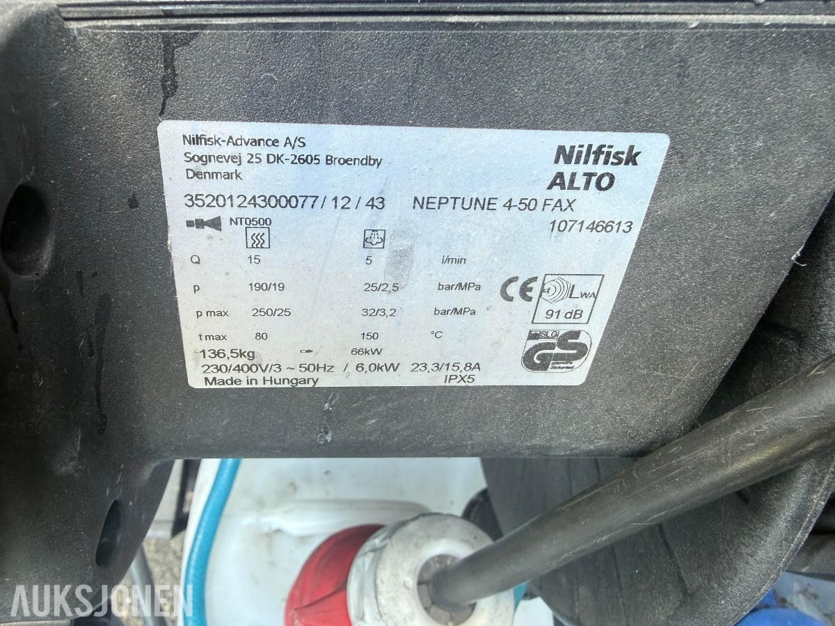 2012 Nilfisk Alto Neptune 4-50 FAX Høytrykkspyler - Varmtvann