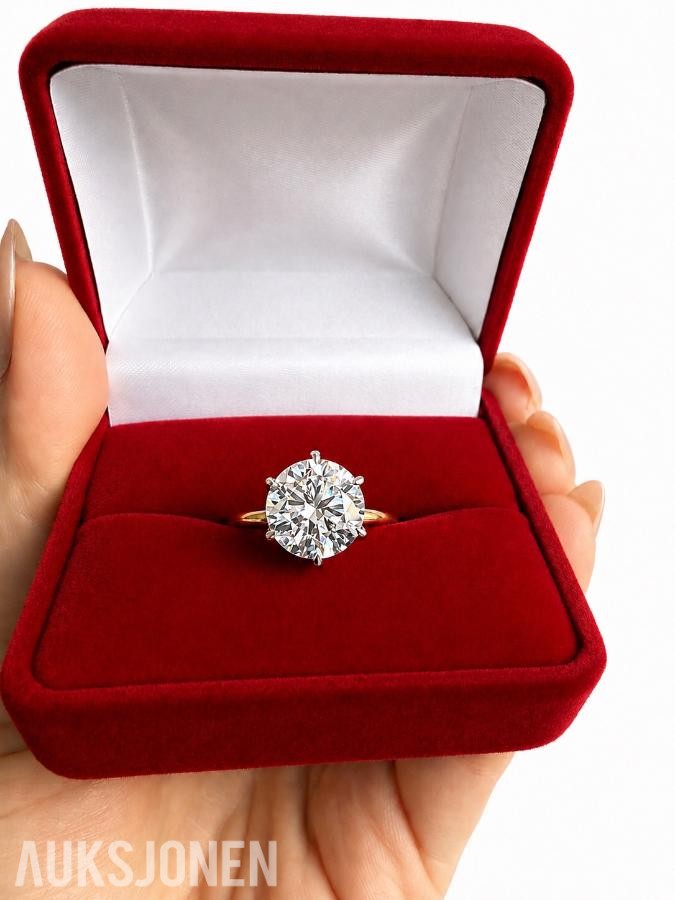 Elegant diamantring 2.96 ct – IGI-sertifisert lab-grown diamant