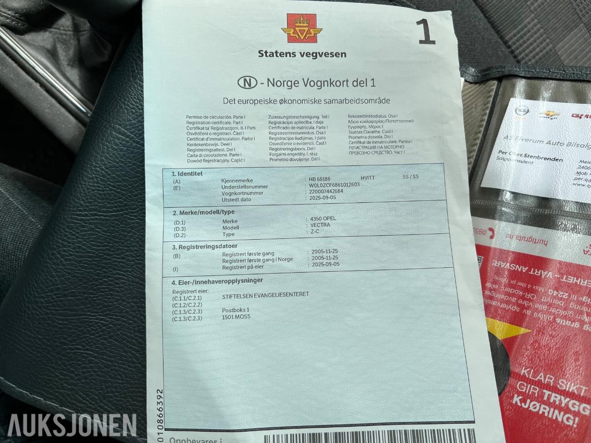 2006 Opel Vectra, 1.8-122, 249866km Repobjekt