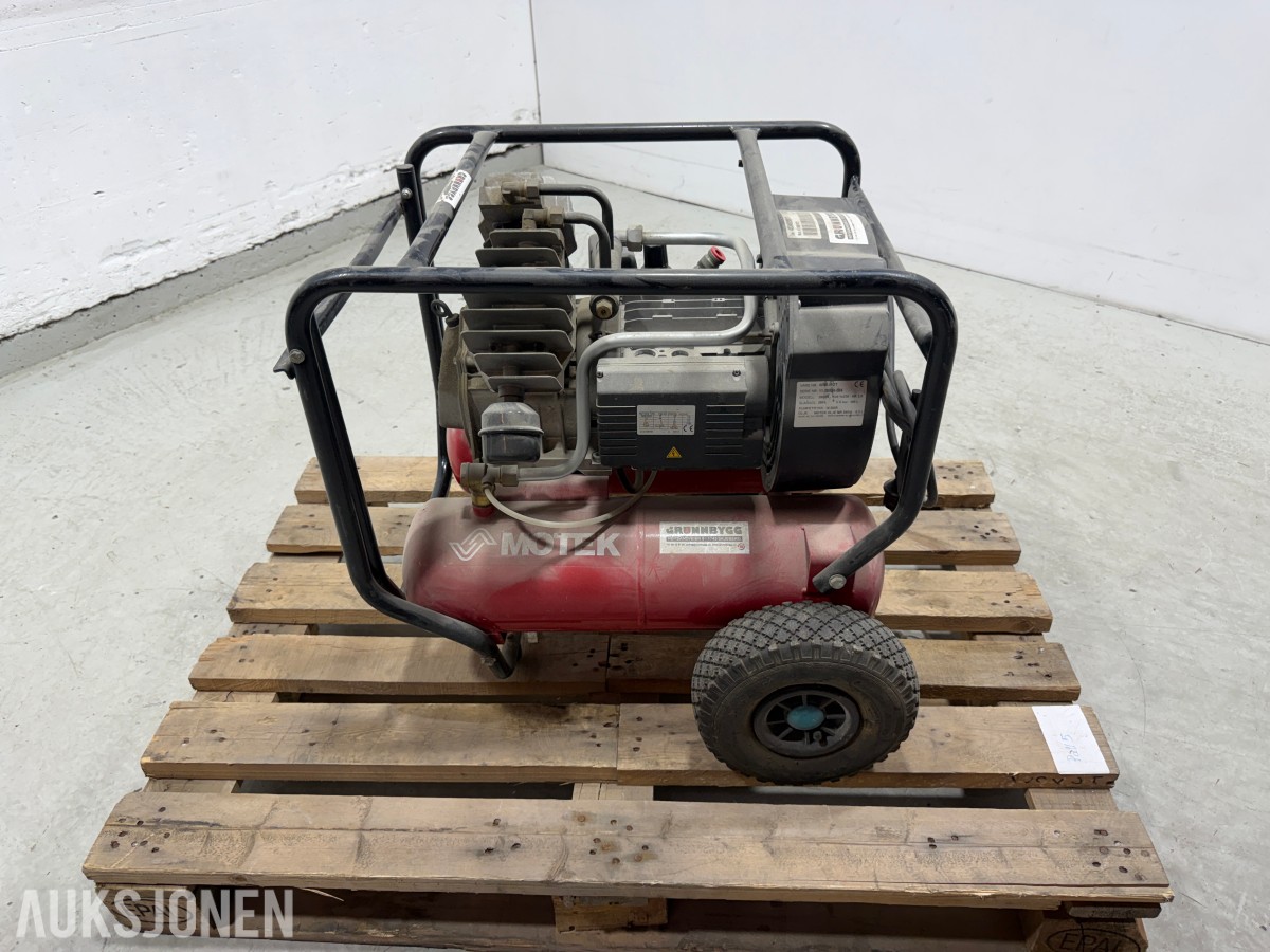 Motek 280/24 håndverkerkompressor – 230 V – 280 l/min – 10 bar