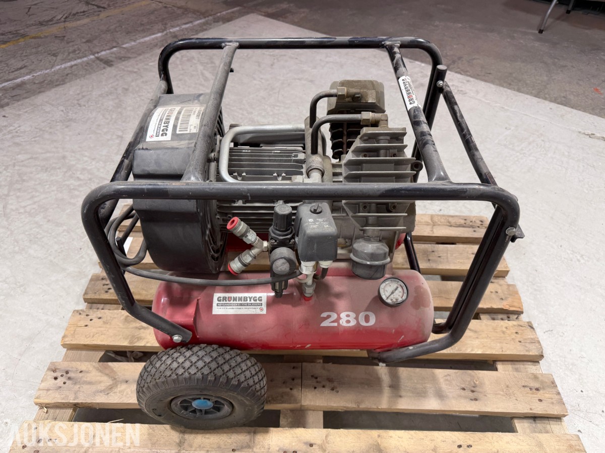Motek 280/24 håndverkerkompressor – 230 V – 280 l/min – 10 bar