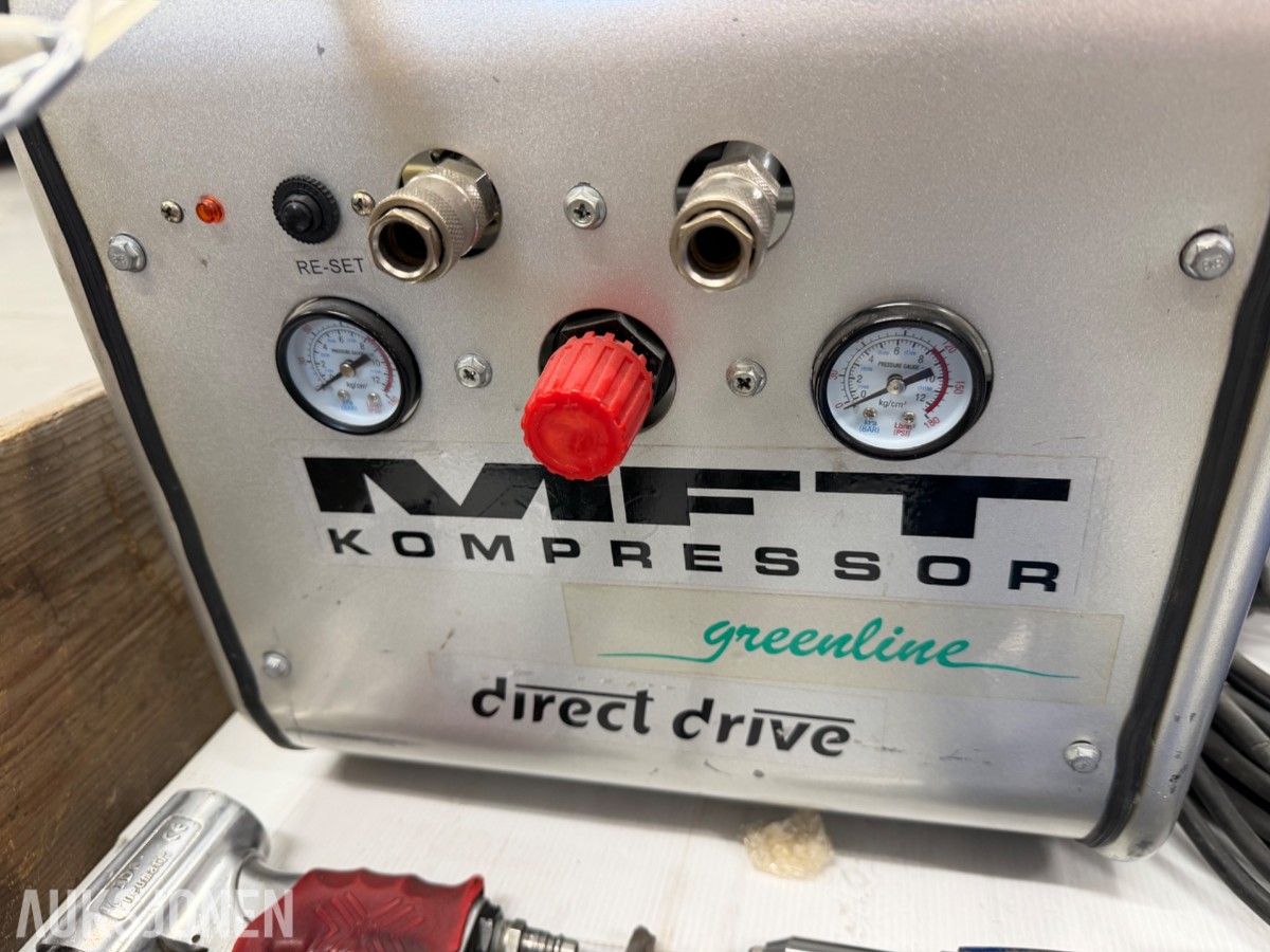 MFT og Italair kompressorer m/diverse utstyr