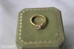 DIAMANT 1,04ct RING I GULT 14K GULL. Str. 54