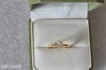 DIAMANT 1,04ct RING I GULT 14K GULL. Str. 54