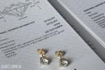 2.00Ct Diamantøredobber i Gult 18K Gull | IGI-sertifisert