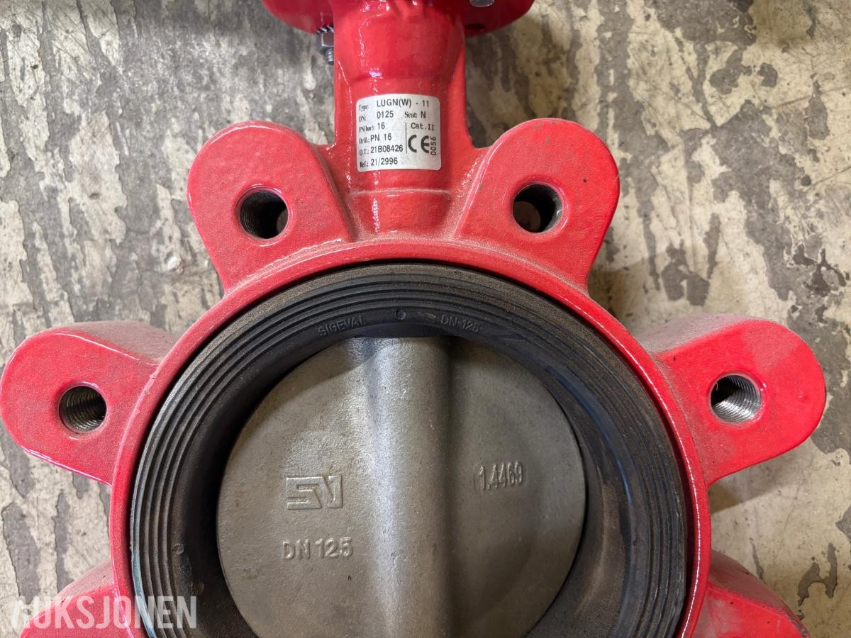 11 stk industriventiler – Thompson, Schmidt, Sigeval og Onnline  – DN100/DN125