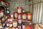 1994 10fots container med parti industrimaling / skipsmaling  – Jotun m.m.