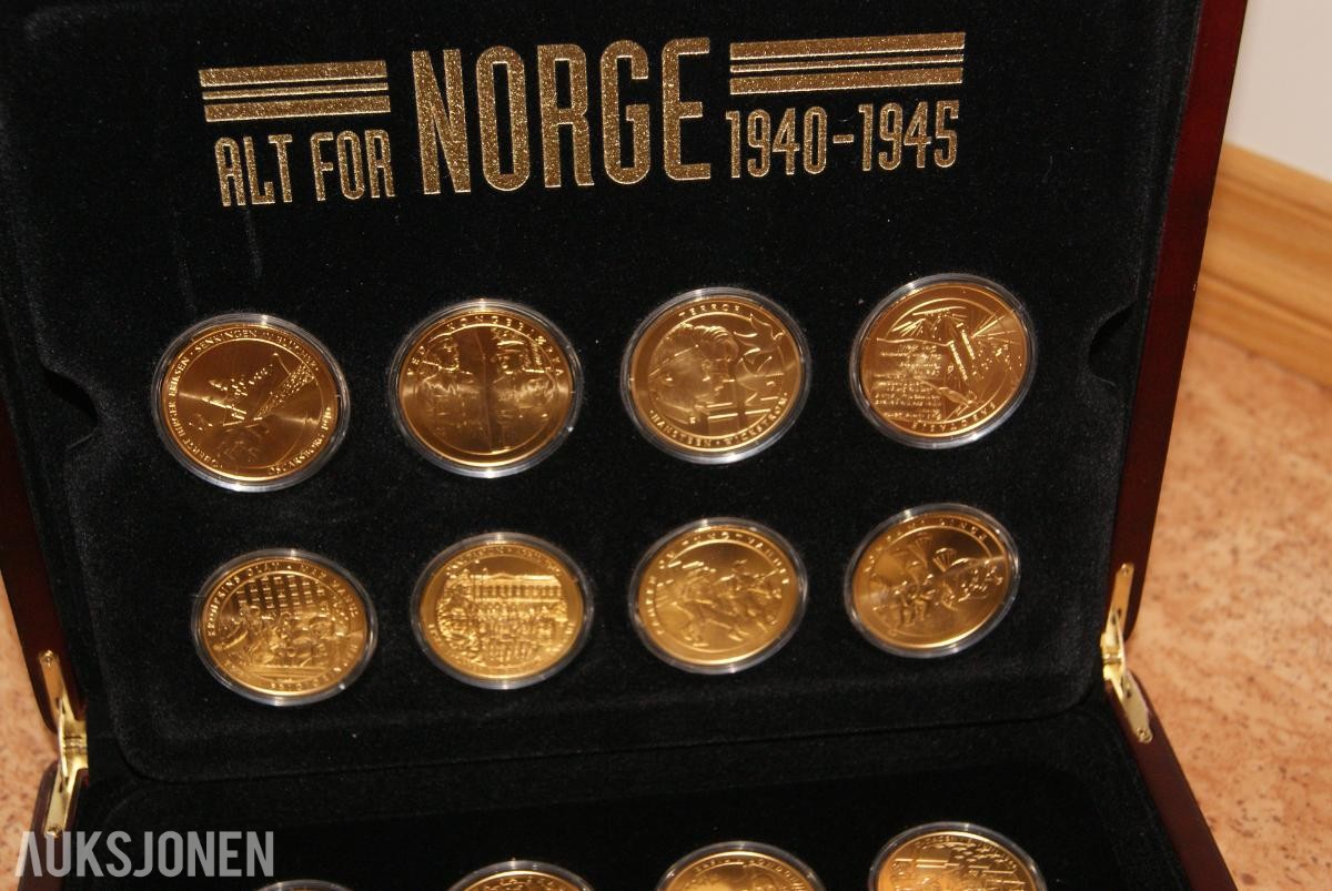 ALT FOR NORGE 1940-1945 MEDALJER I SKRIN!