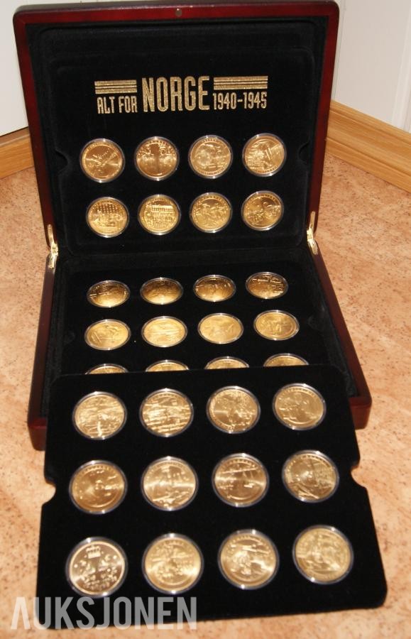 ALT FOR NORGE 1940-1945 MEDALJER I SKRIN!