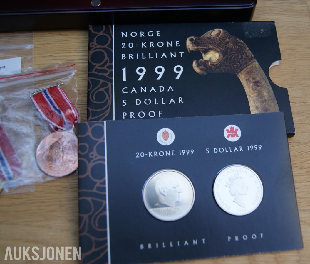 Norske 17.mai medaljer med bånd  - Ulike Minnemynter!