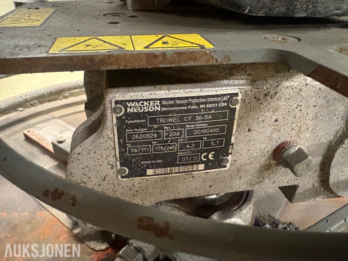 Wacker Neuson CT 36-5A Glattemaskin – Honda GX160