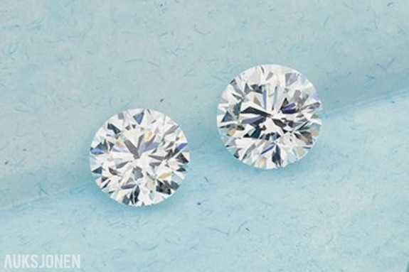 TO DIAMANTER PÅ 2,0 CT TOTALT | D/VVS2 | EXCELLENT CUT | IGI!