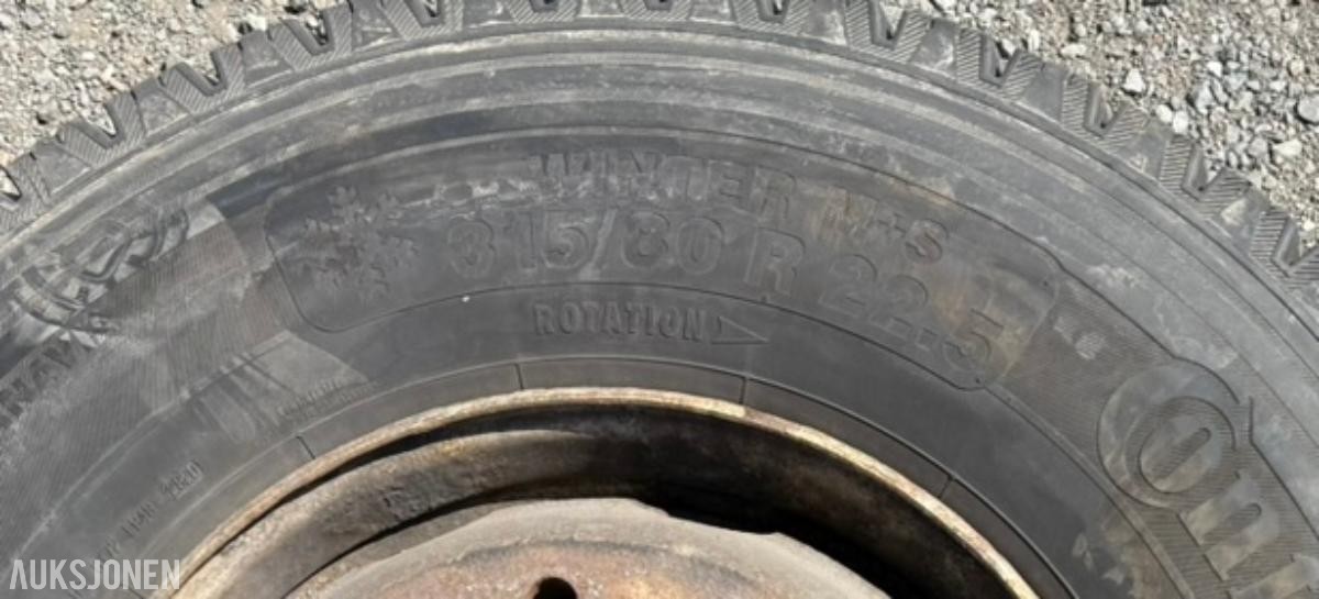 Continental lastebildekk med felg - 315/80R 22.5