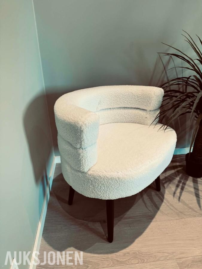2026 2 stk. Teddy sofastol – Hvit