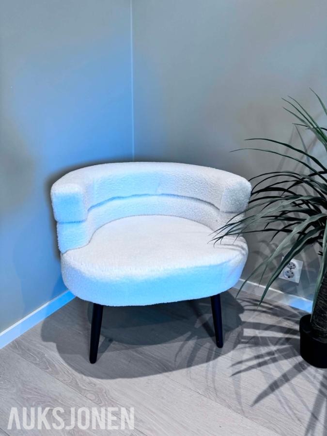 2026 2 stk. Teddy sofastol – Hvit