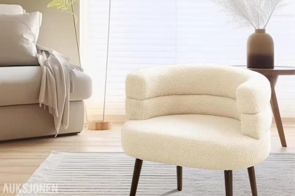 2026 2 stk. Teddy sofastol – Hvit 