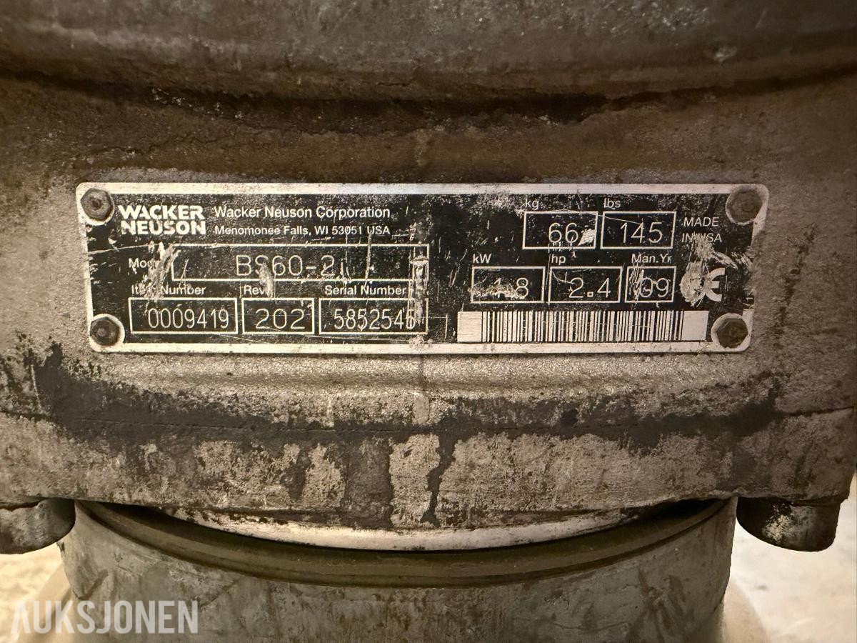 2009 Wacker Neuson BS60-2i vibrostamper