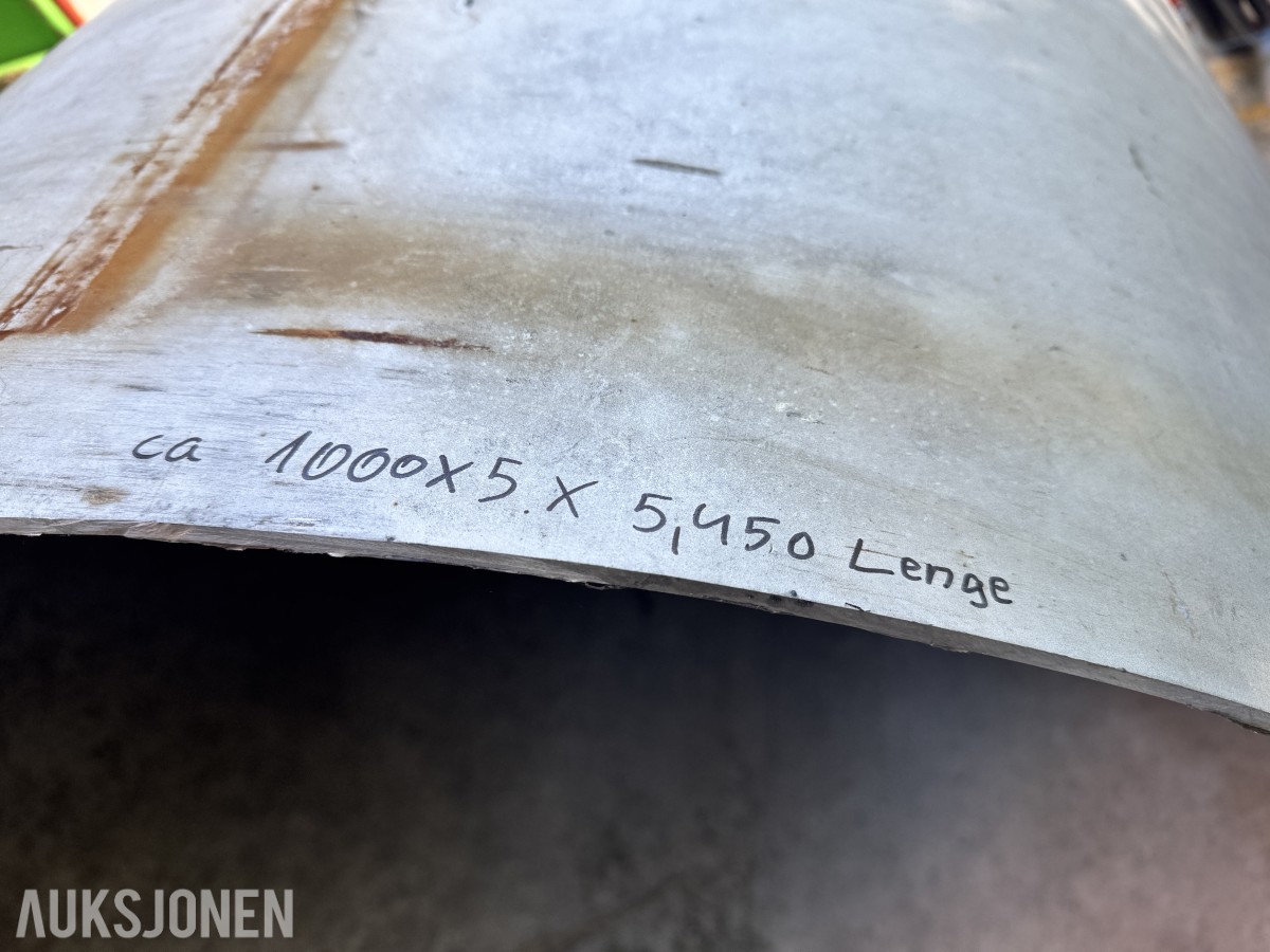Syrefast stålrør - ca 1000 x 5 x 5,450 Lenge