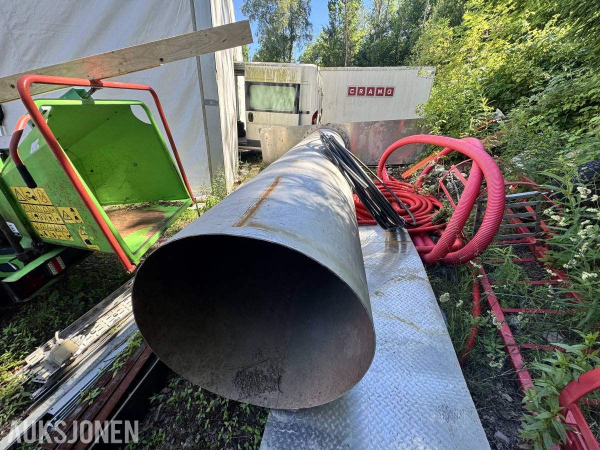Syrefast stålrør - ca 1000 x 5 x 5,450 Lenge