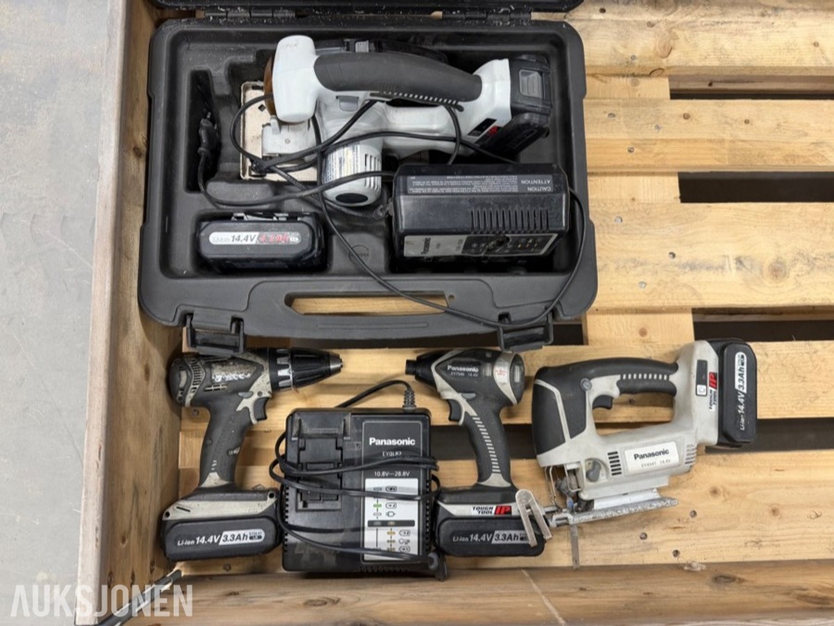 Panasonic Metalsag, drill, muttertrekker og stikksag