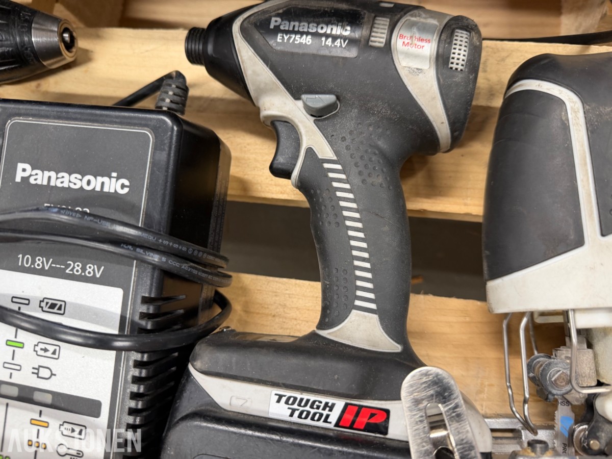 Panasonic Metalsag, drill, muttertrekker og stikksag