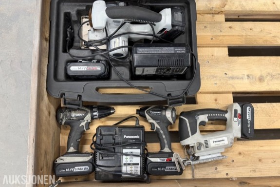 Panasonic Metalsag, drill, muttertrekker og stikksag