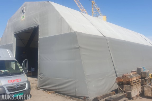 Lagertelt 12 m bred x 24 m lang x 6 m høyde
