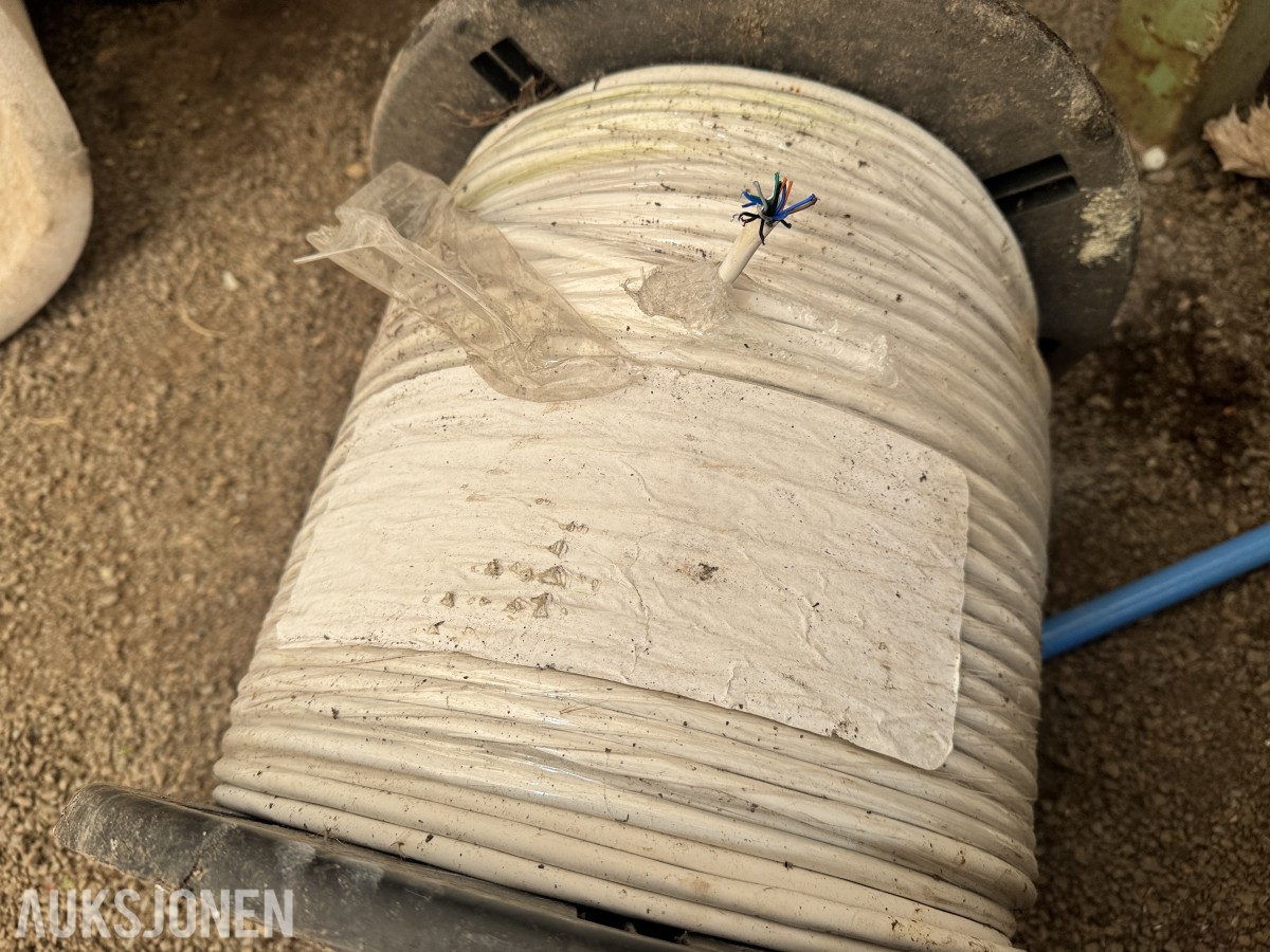 Kabeltrommel 1000 m hvit signalkabel 2,5 mm² - flerleder