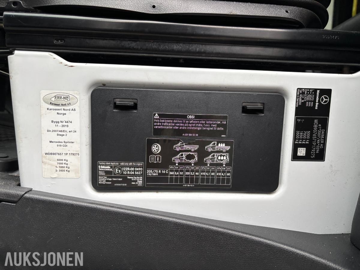 2019 Mercedes-Benz Sprinter  519 CDI 17-seter Rullestolbuss, Lav KM 185227km