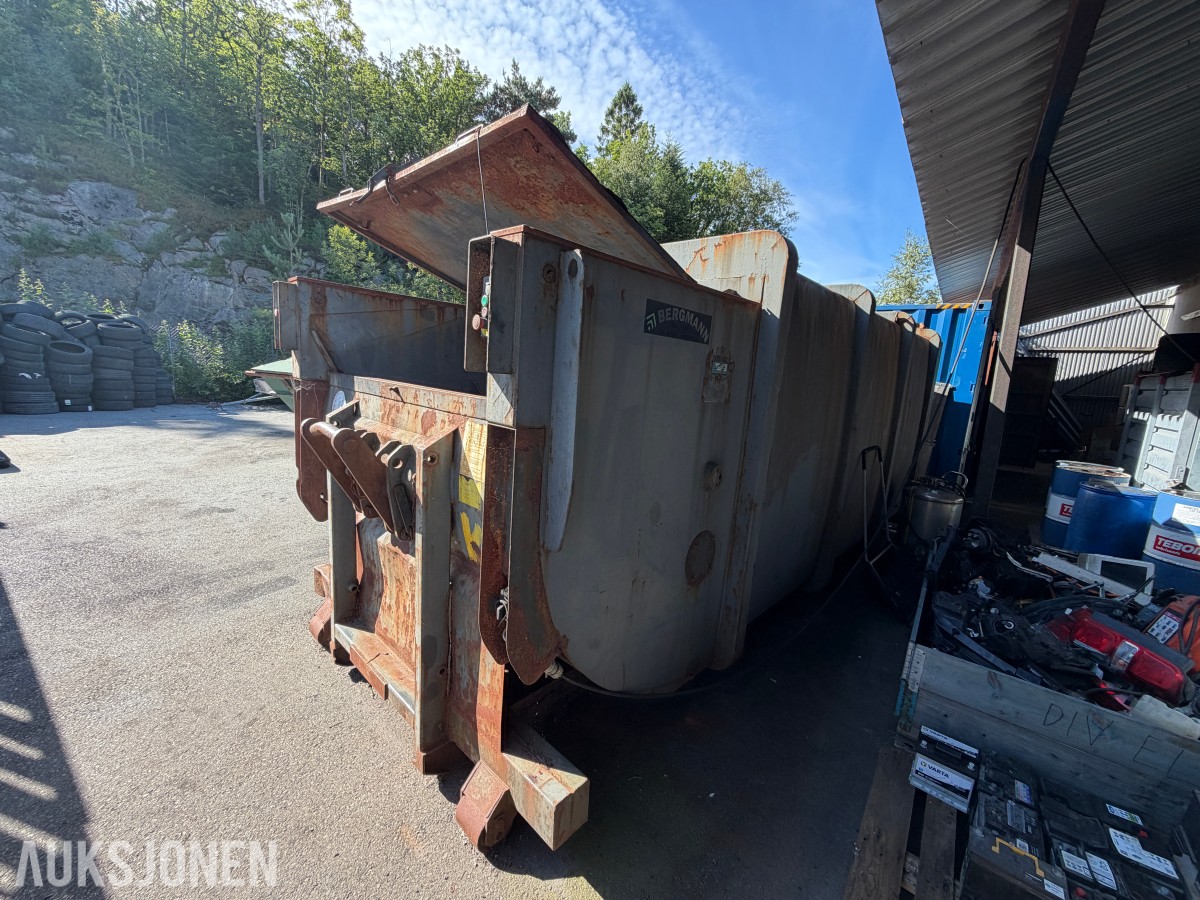 2007 BERGMANN MPB 906 ST/20 STASJONÆR AVFALLSPRESSE 20,8 M³ – REPARASJONSOBJEKT