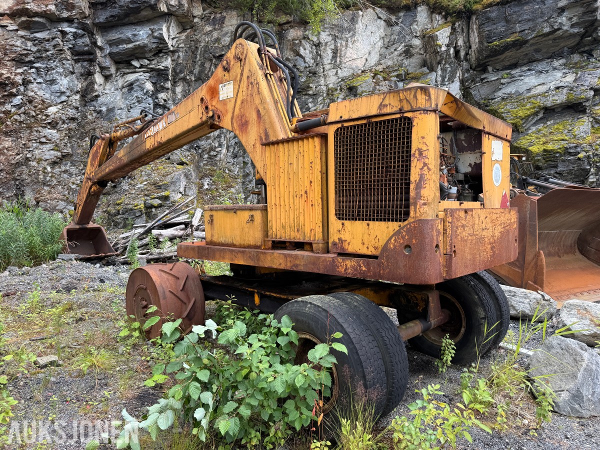 1971 Brøyt X2B gravemaskin – 4-hjuls – Skuffe – Prosjekt/restaureringsobjekt