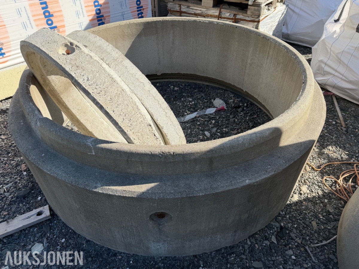 Betongkummer Ø160/80 cm med tilhørende justeringsringer