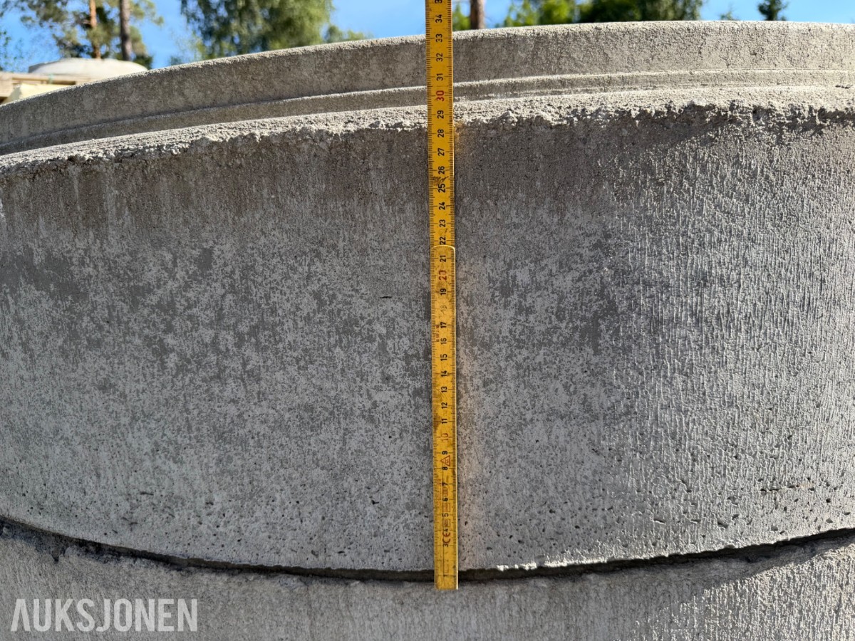 Betongkummer Ø160/80 cm med tilhørende justeringsringer