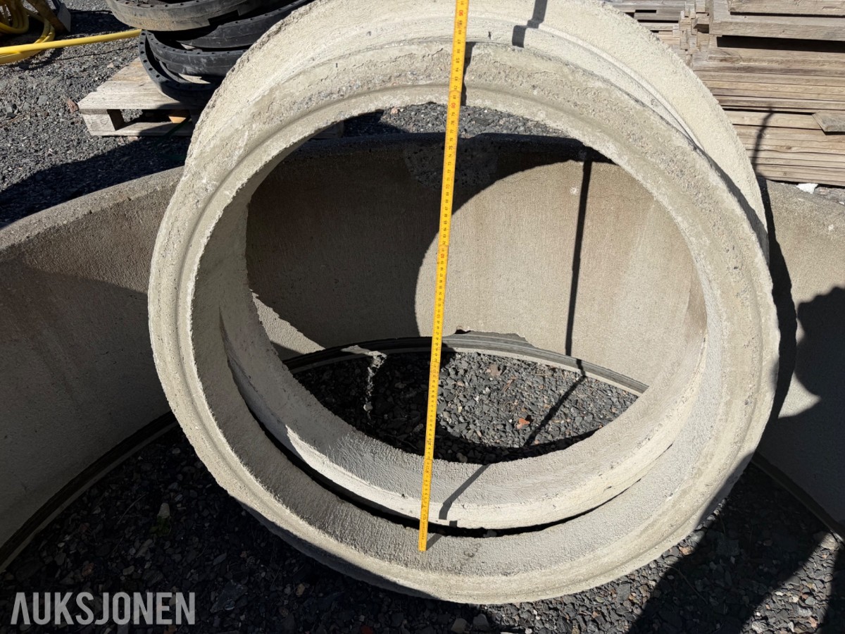 Betongkummer Ø160/80 cm med tilhørende justeringsringer