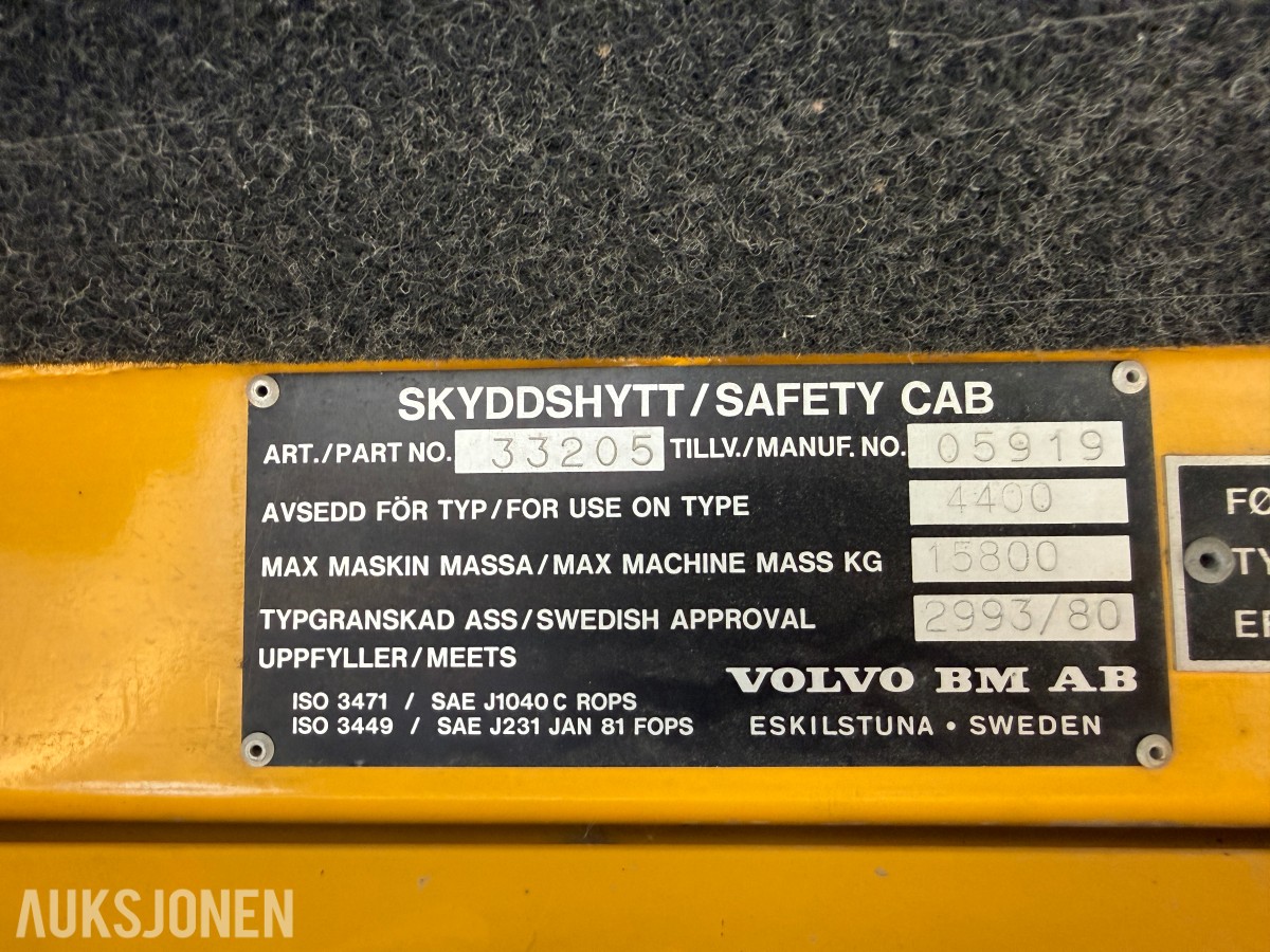 1985 Volvo BM 4400 Hjullaster