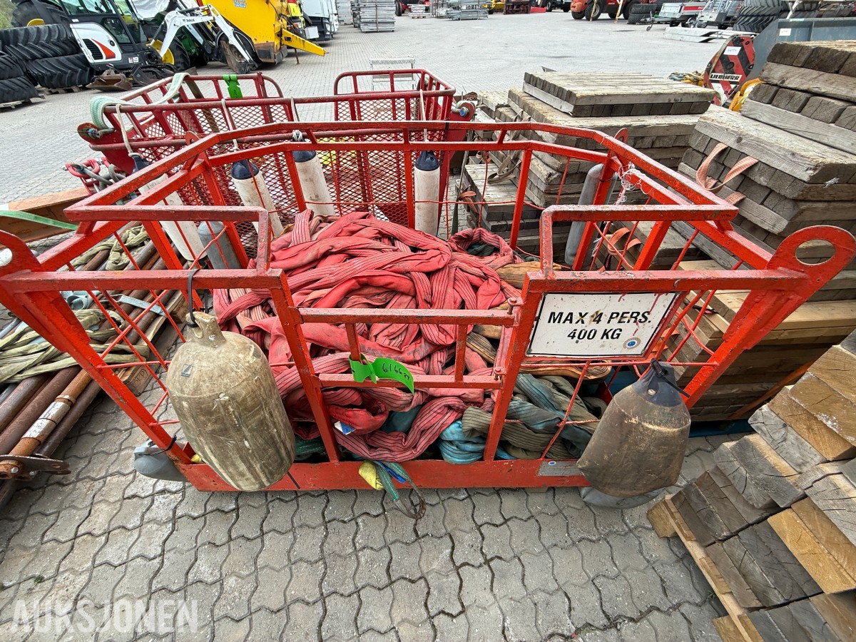 personkurv/arbeidskurv for kran med rundslynger