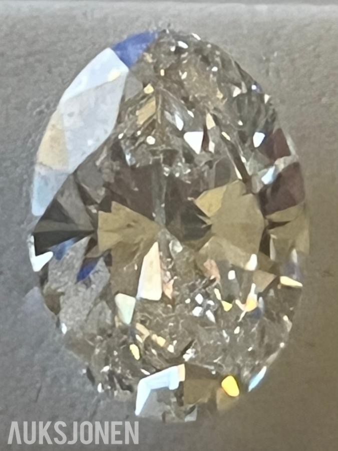 Stor diamant på 5.05ct | E/VVS2 | Excellent | Oval | GSI!