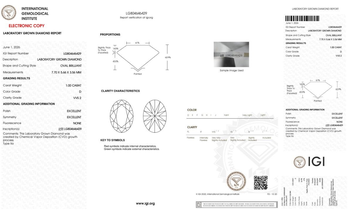 TO DIAMANTER PÅ 2,00CT TOTALT | D/VVS2 | OVAL BRILLIANT CUT | IGI