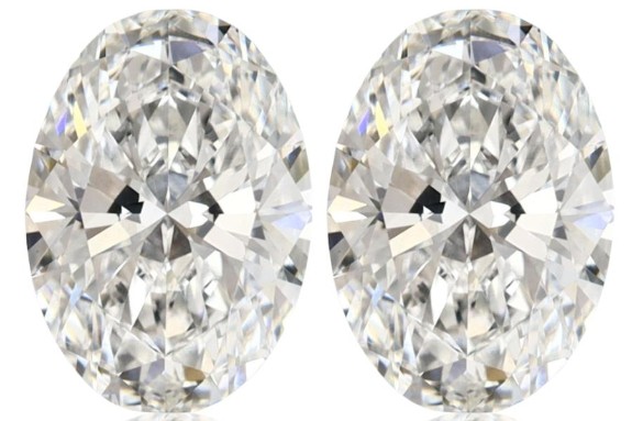 TO DIAMANTER PÅ 2,00CT TOTALT | D/VVS2 | OVAL BRILLIANT CUT | IGI
