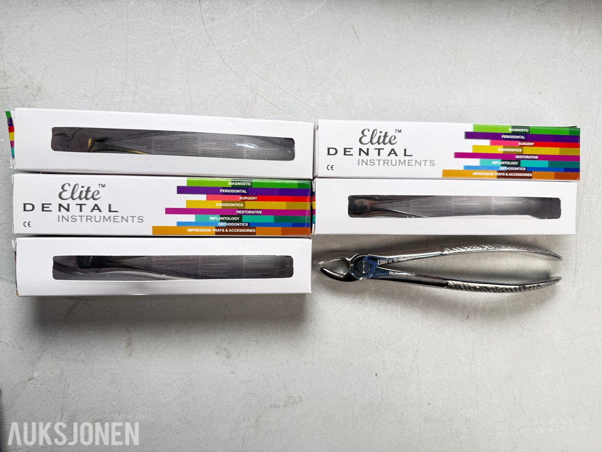 6 stk Elite Dental Instruments ekstraksjonstang ED-050-008 RU/Molar #17
