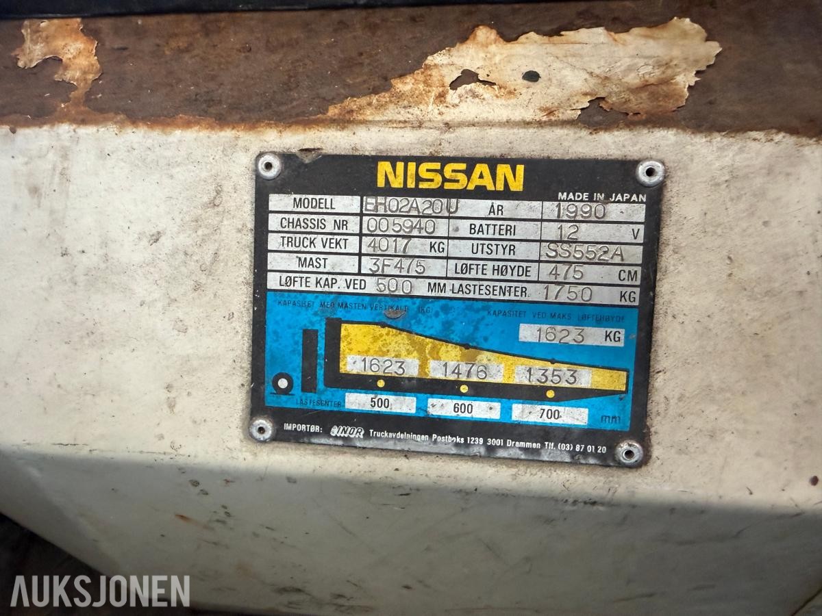 1990 Nissan EH02A20U Truck / Gaffeltruck