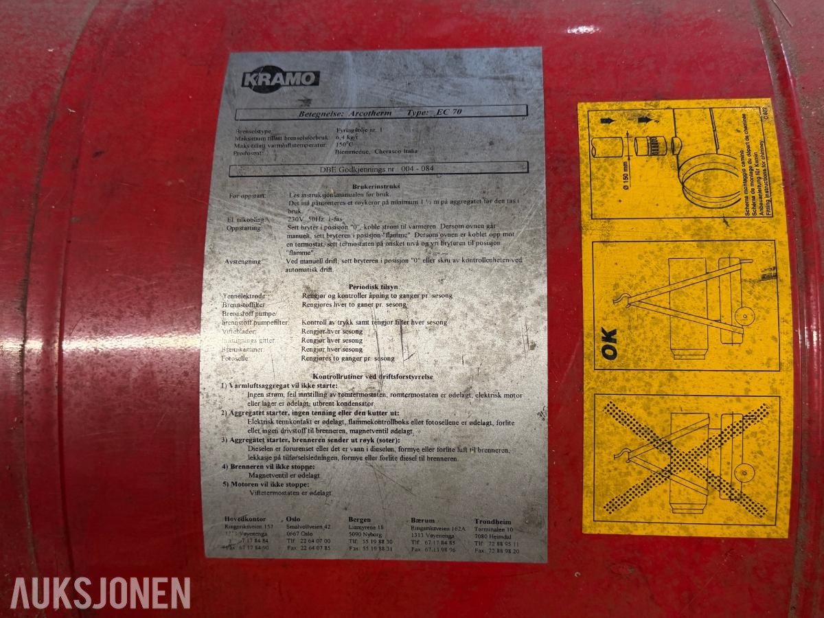 1999 Biemmedue EC70 varmluftsaggregat