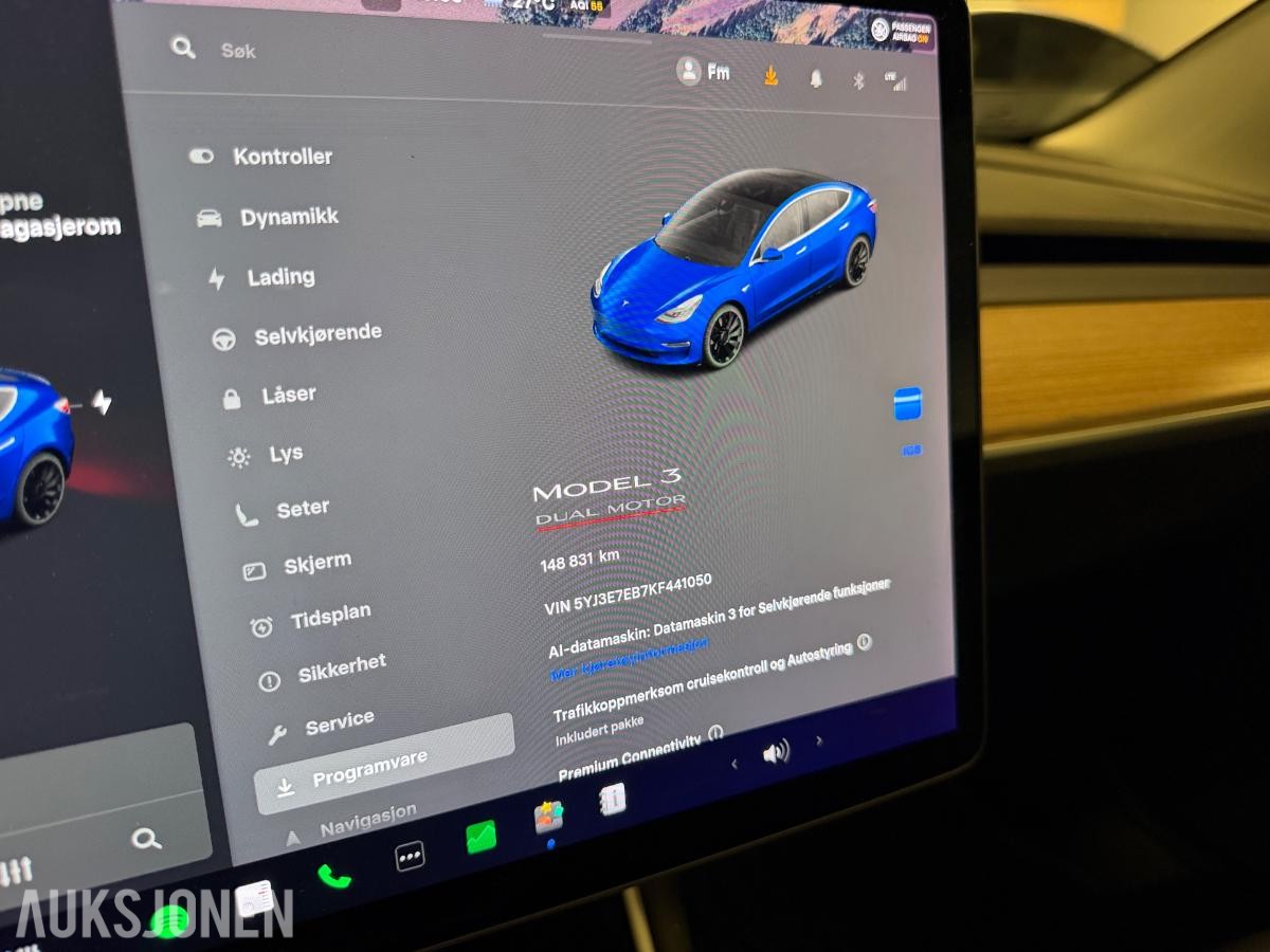 2019 Tesla Model 3 AWD – Hengerfeste – Lekker farge